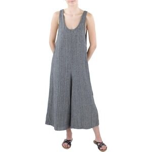 Maronie Jumpsuit Womens‎ Small Gray Herringbone Sleeveless Cropped Anthropologie